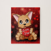 Puzzle De puppy houdt van je Legpuzzel (Verticaal)