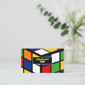 Puzzle Design uit 1970, Retrostijl Visitekaartje (Staand voorkant)