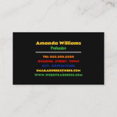 Puzzle Design uit 1970, Retrostijl Visitekaartje (Achterkant)