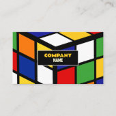 Puzzle Design uit 1970, Retrostijl Visitekaartje (Voorkant)