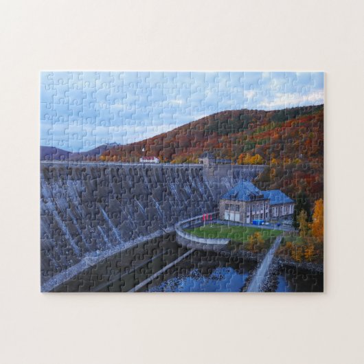 Puzzle Edersee Staumauer im Herbst Legpuzzel (Horizontaal)