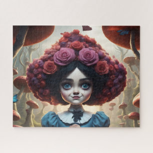 Puzzle Enchanted Girl in Surreal Mushroom Forest Legpuzzel
