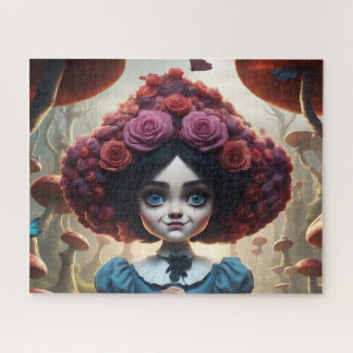 Puzzle Enchanted Girl in Surreal Mushroom Forest Legpuzzel