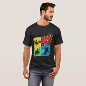 Puzzle Equestrian Support Autism Awareness Mannen  T-shirt (Voorkant volledig)