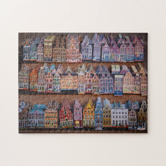 Puzzle "Fachadas de Ámsterdam" Legpuzzel (Horizontaal)