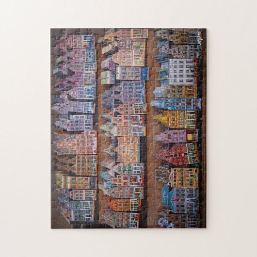 Puzzle "Fachadas de Ámsterdam" Legpuzzel (Verticaal)