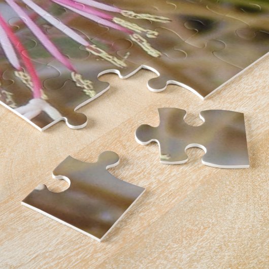 Puzzle - Fijne roze bloemen Legpuzzel (Zijkant)