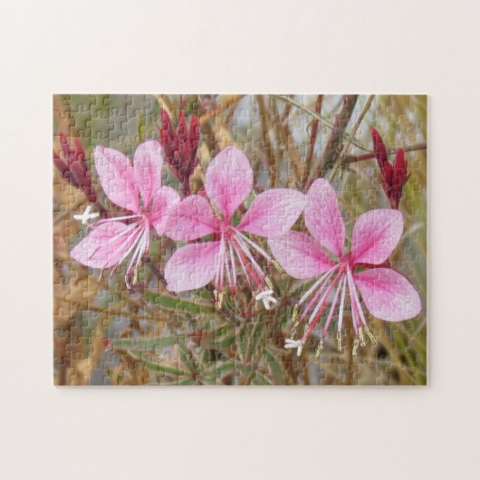 Puzzle - Fijne roze bloemen Legpuzzel (Horizontaal)
