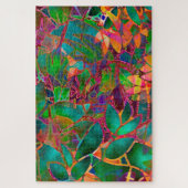 Puzzle Floral Abstract Glas in lood Legpuzzel (Verticaal)