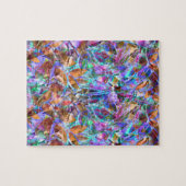 Puzzle Floral Abstract Glas in lood Legpuzzel (Horizontaal)