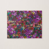 Puzzle Floral Abstract Glas in lood Legpuzzel (Horizontaal)