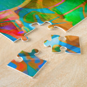 Puzzle Floral Abstract Glas in lood Legpuzzel (Zijkant)