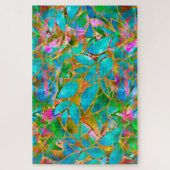 Puzzle Floral Abstract Glas in lood Legpuzzel (Verticaal)