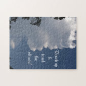 Puzzle Fluffy White Clouds en Blue Sky Gezegde Legpuzzel (Horizontaal)