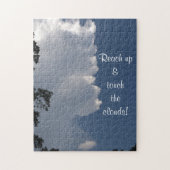 Puzzle Fluffy White Clouds en Blue Sky Gezegde Legpuzzel (Verticaal)
