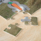 Puzzle - Flying Pig and Rabbit on Hill Legpuzzel (Zijkant)