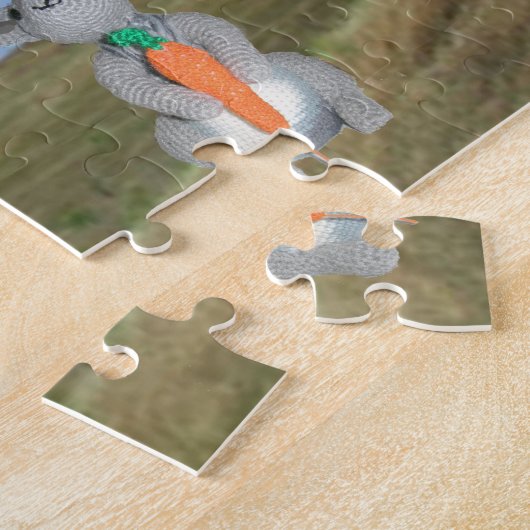 Puzzle - Flying Pig and Rabbit on Hill Legpuzzel (Zijkant)