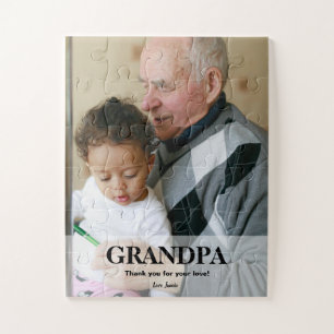 Puzzle for Grandpa Photo with Baby Legpuzzel