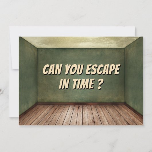 Puzzle Game Escape Room Party of Birthday Invitati Kaart (Voorkant)