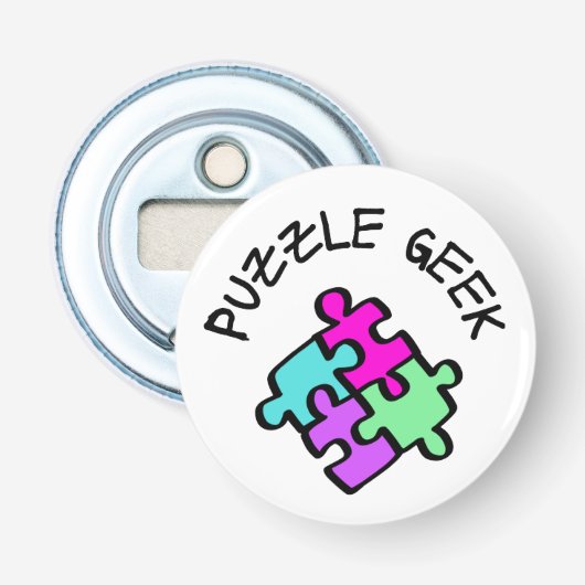 Puzzle Geek Button Flesopener (Voorkant)