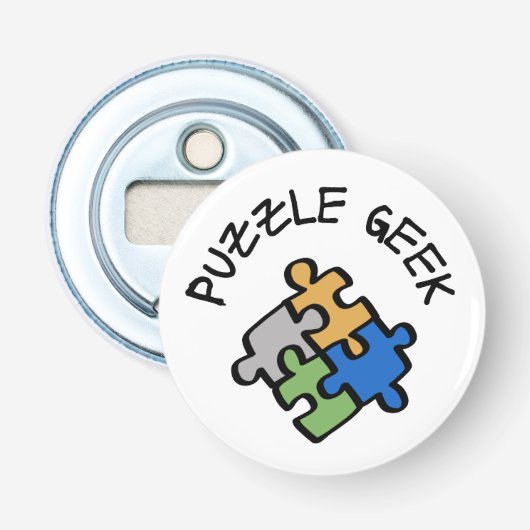 Puzzle Geek Button Flesopener (Voorkant)