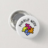 Puzzle Geek Ronde Button 3,2 Cm (Voorkant /achterkant)