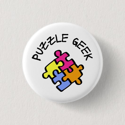 Puzzle Geek Ronde Button 3,2 Cm (Voorkant)
