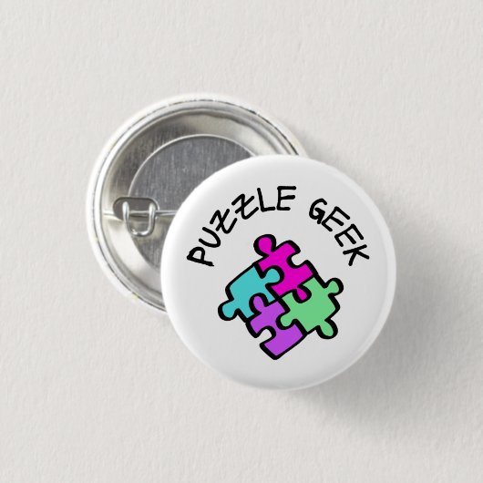Puzzle Geek Ronde Button 3,2 Cm (Voorkant /achterkant)