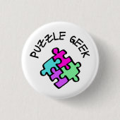 Puzzle Geek Ronde Button 3,2 Cm (Voorkant)