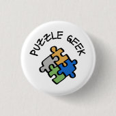 Puzzle Geek Ronde Button 3,2 Cm (Voorkant)