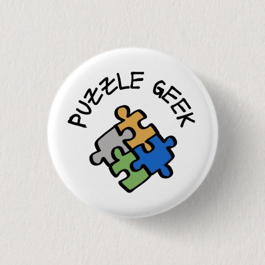 Puzzle Geek Ronde Button 3,2 Cm (Voorkant)