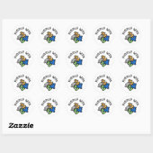 Puzzle Geek Ronde Sticker (Vel)