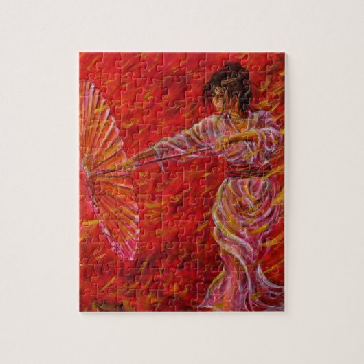 Puzzle - Geisha Painting Nik Helbig Legpuzzel (Verticaal)