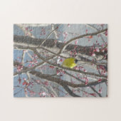 Puzzle - Gele vink in kersenboom Legpuzzel (Horizontaal)