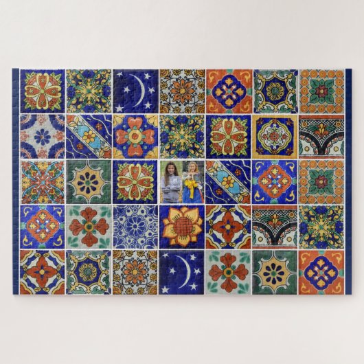 Puzzle Gift HIDDEN FAMILIE FOTO Mexicaanse Tegel Legpuzzel (Horizontaal)