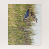 Puzzle - Great Blue Heron in een moeras Legpuzzel (Verticaal)