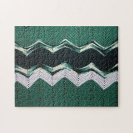 Puzzle - Green Ripple Afghan Legpuzzel