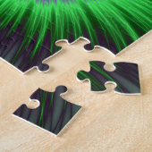 Puzzle Green Star Burst Legpuzzel (Zijkant)