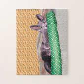 Puzzle - Grijze kat met Speelgoed Legpuzzel (Verticaal)