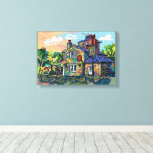 Puzzle Hall Inn, Sowerby Bridge Kunstprint Canvas Afdruk (Insitu (Houten vloer))