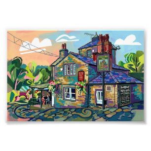 Puzzle Hall Inn, Sowerby Bridge Kunstprint Foto Afdruk