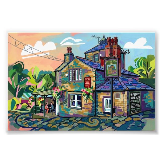 Puzzle Hall Inn, Sowerby Bridge Kunstprint Foto Afdruk (Voorkant)