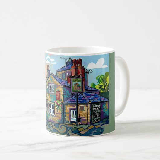 Puzzle Hall Inn, Sowerby Bridge Kunstprint Koffiemok (Voorkant rechts)