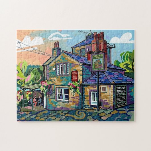 Puzzle Hall Inn, Sowerby Bridge Kunstprint Legpuzzel (Horizontaal)