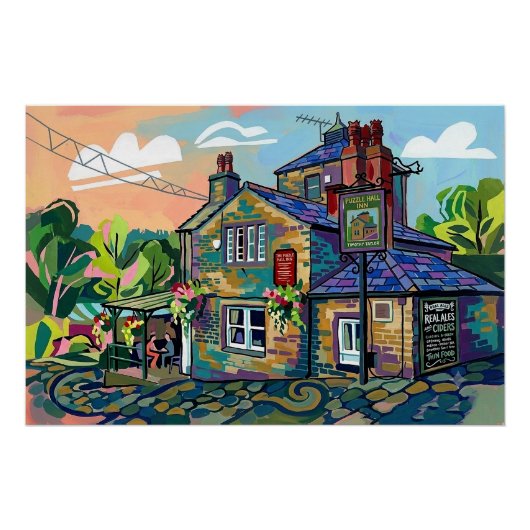 Puzzle Hall Inn, Sowerby Bridge Kunstprint Perfect Poster (Voorkant)