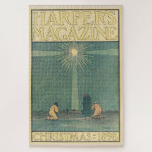 PUZZLE Harper's Magazine Kerstmis 1898 Antiek