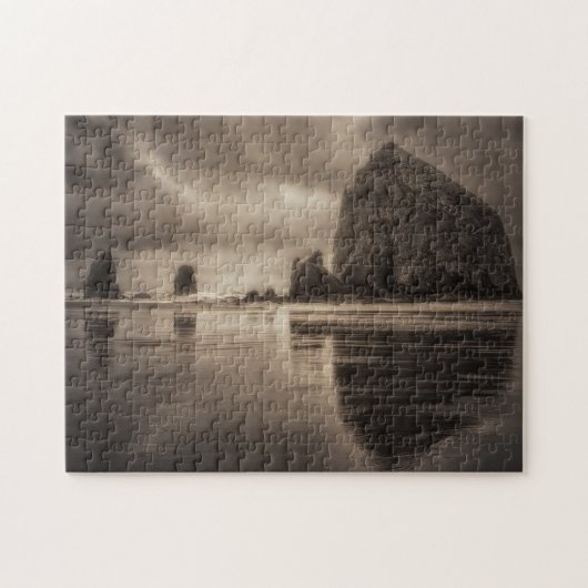 Puzzle: Haystack Rock en Needles Toned Legpuzzel (Horizontaal)