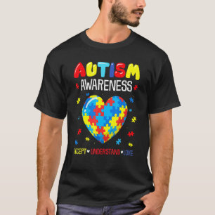 Puzzle Heart accepteert begrip liefdesautisme T-shirt