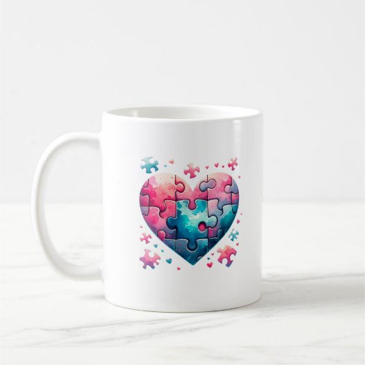 Puzzle Heart Koffiemok (Links)