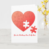 Puzzle Heart met artikel en citaat Kaart (Gele Bloem)